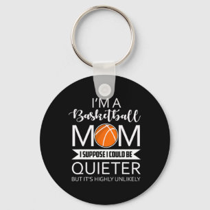 FAMILY 365 I'm A Basketball Mum Fun Sayings Basket Key Ring
