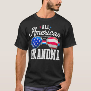 Family 4th Of July s Matching Grandma American Fla T-Shirt