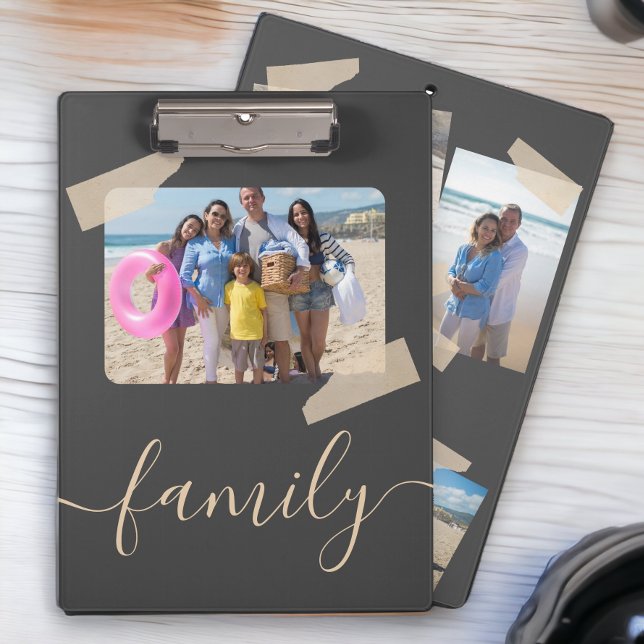 Family 5 Photo Personalised Custom Clipboard (Family 5 Photo Personalized Custom Clipboards from Ricaso. Add your own five photographs. )