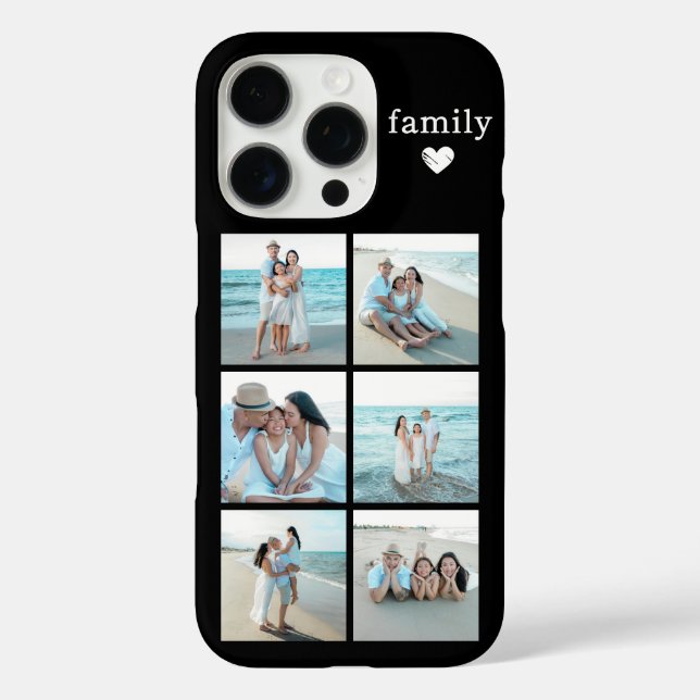 Family 6 Photo Black Case-Mate iPhone Case (Back)