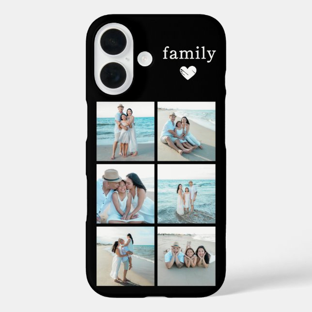 Family 6 Photo Black Case-Mate iPhone Case (Back)