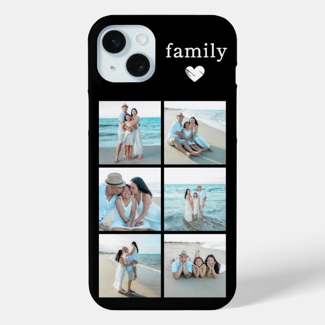 Family 6 Photo Black Case-Mate iPhone Case (Back)