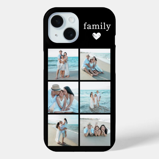 Family 6 Photo Black Case-Mate iPhone Case (Back)