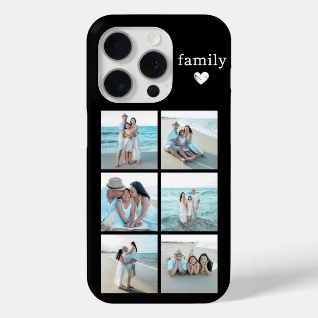 Family 6 Photo Black Case-Mate iPhone Case (Back)