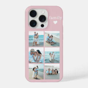 Family 6 Photo Blush Pink iPhone 15 Pro Case