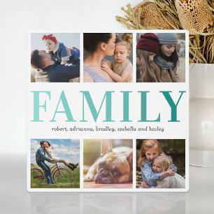 Family 6 Photo Collage Plaque