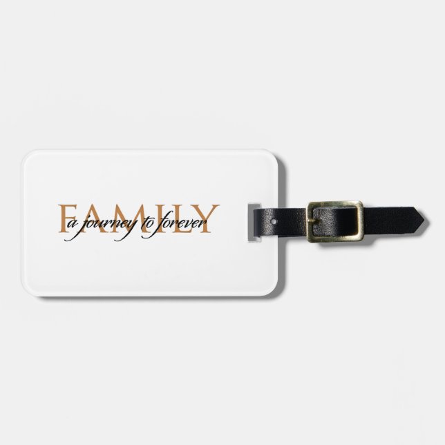 Family a Journey to Forever Luggage Tag (Front Horizontal)