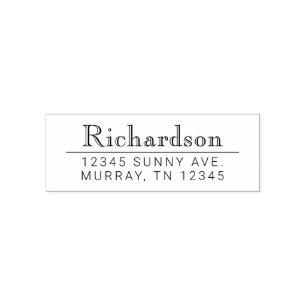 Family Address Self Inking Rubber Stamp