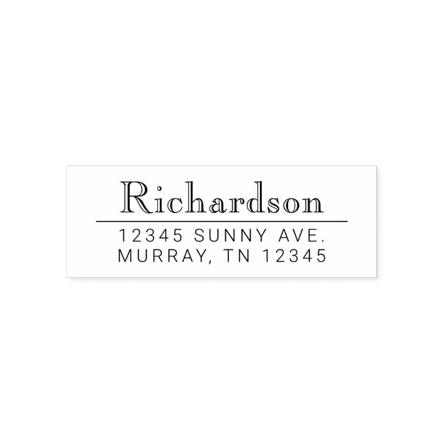 Family Address Self Inking Rubber Stamp (Design)