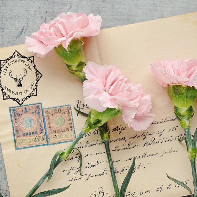 Family Address Stamp With Deer Logo (Creator Uploaded)