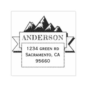 Family Adventure Return AddressStamp Self-inking Stamp