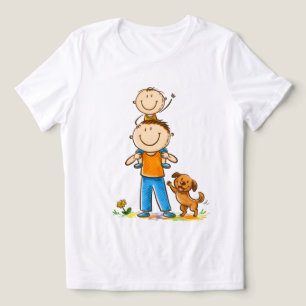 Family Adventure with Dog Minimalist T‑Shi Tri-Blend Shirt