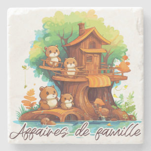 Family affairs stone coaster