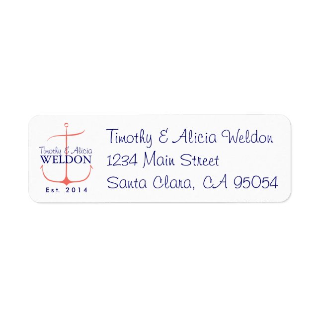 Family Anchor Return Address (Front)