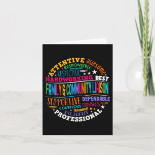 Family And Community Liaison Back To School Squad  Card