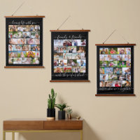 Family and Friends 68 Photo Masonry Grid Black