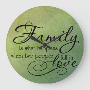 Family and Love Large Clock