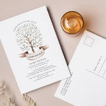Family Annual Reunion Genealogy Tree Postcard<br><div class="desc">Featuring a watercolor family tree,  this cute minimalist family reunion invitation template is easy to customise and ready to add your yearly family gathering details this year. You can click the "Personalise" button to add your reunion event.</div>