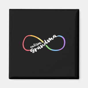 Family Autism Awareness Grandma Rainbow Infinity S Magnet