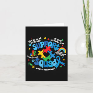 Family Autism Support Squad Autism Awareness Sped  Card
