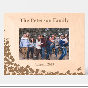 Family Autumn Leaves Custom Wood Picture Frames