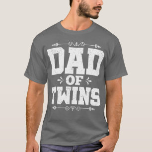 Family Baby Dad Fathers Day Twin Parents T-Shirt