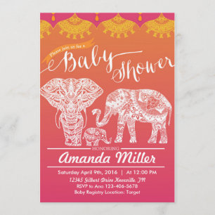 Family Baby Shower - Indian Inspiration - India Invitation