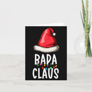 Family Bapa Claus Christmas Santa's Pajama Matchin Card