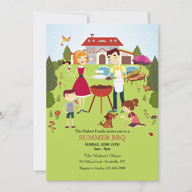 Family BBQ Invitation (Front)