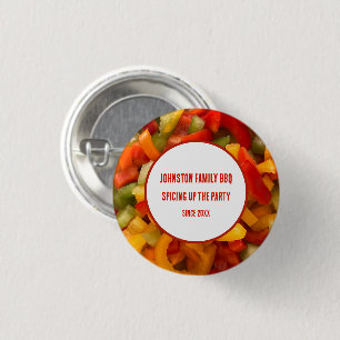 Family BBQ Summer Cookout Spice Up The Party 3 Cm Round Badge