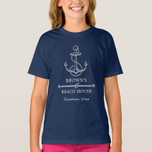 Family Beach Lake House Nautical Vacation T-Shirt
