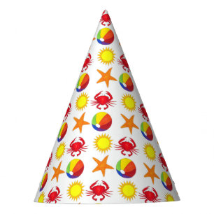 Family Beach Vacation Starfish Crab Beachball Sun Party Hat