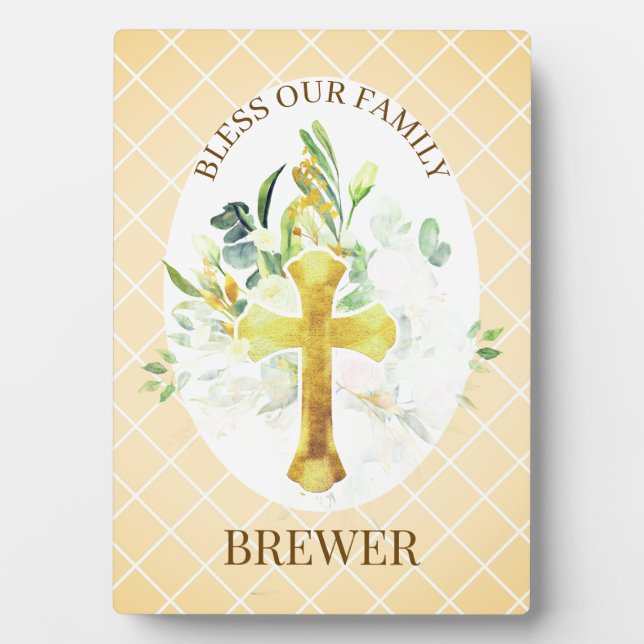 Family Blessing Christian Gift Plaque (Front)
