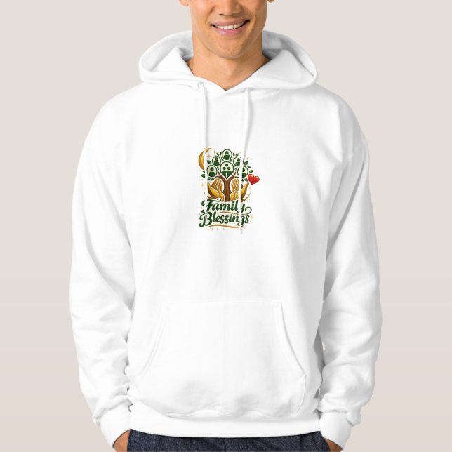 Family Blessings Tree – Spiritual Love Design Hoodie (Front)
