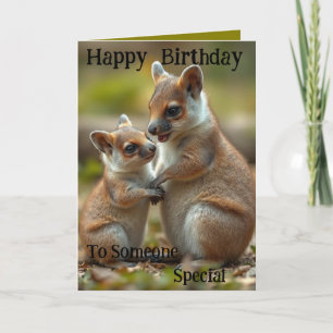 Family Bonds: Mama And Baby Quokka, Birthday Card