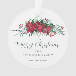 Family Botanical Christmas Holidays Ornament