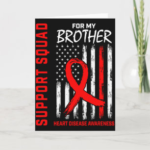 Family Brother Heart Disease Awareness Flag Graphi Card