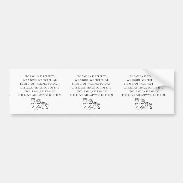 Family Bumper Sticker (Front)