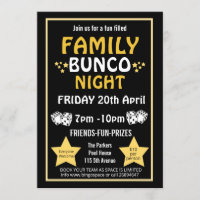 Family bunco night, bunco party PTA event PTO