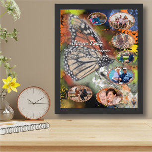 Family Butterfly Photo Collage PV02 Art Print