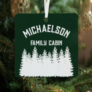 Family Cabin Metal Tree Decoration