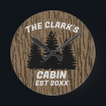 FAMILY CABIN RUSTIC WOOD CUSTOM WALL CLOCK<br><div class="desc">RUSTIC CUSTOM WALL CLOCK</div>