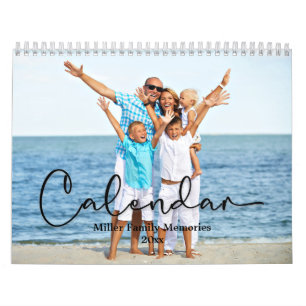 Family Calendar, Modern Custom Photo Calendar