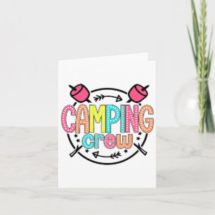 Family Camper Group Camping Crew Camping Matching  Card