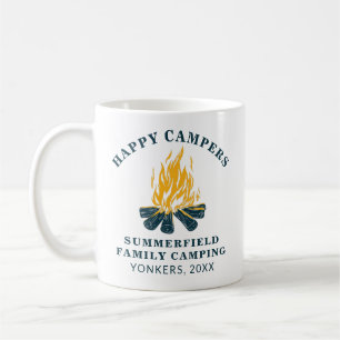 Family Camping Matching RV Trip Happy Campers Mum Coffee Mug