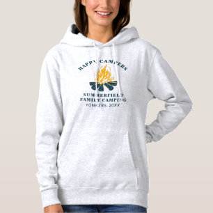 Family Camping Matching RV Trip Happy Campers Mum Hoodie