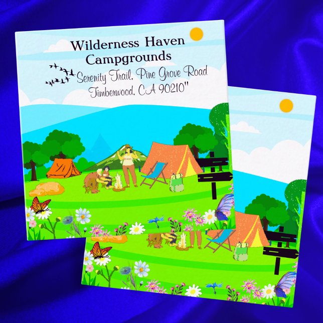 Family Camping Promotional Card Nature-Inspired (Creator Uploaded)