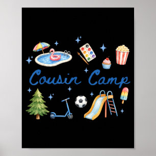 Family Camping Summer Vacation Crew Cousin Camp Poster