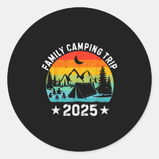 Family Camping Trip 2025 Matching Crew Summer Vaca Classic Round Sticker