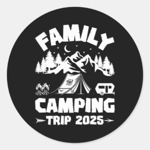 Family Camping Trip 2025 Matching Crew Summer Vaca Classic Round Sticker
